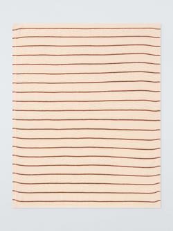 John Lewis Supersoft Ribbed Baby Blanket - view 2, Rust