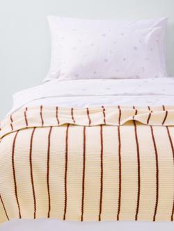 John Lewis Supersoft Ribbed Baby Blanket, Rust