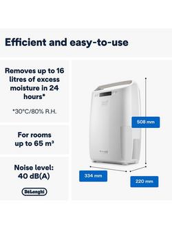 De'Longhi DEXD214RF Dehumidifier, White - view 2, White