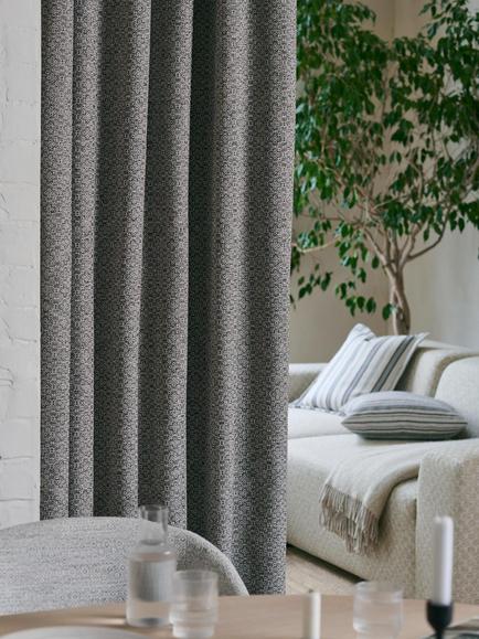 Clarke & Clarke Almeida Furnishing Fabric - view 2, Charcoal