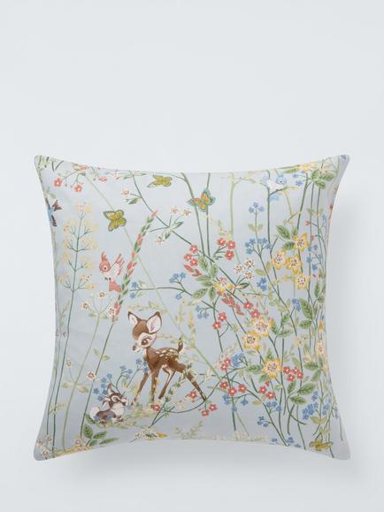 Disney Home x Sanderson Bambi Cushion, Sea Salt, Multi
