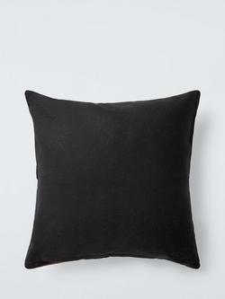 John Lewis Floral Crop Embroidered Cushion - view 2, Auburn