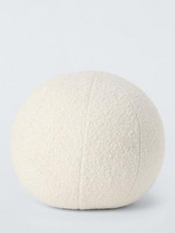 John Lewis Boucle Sphere Cushion, Marshmallow, Marshmallow