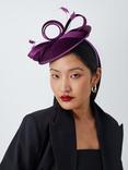 John Lewis Hadley Feather Disc Fascinator, Plum