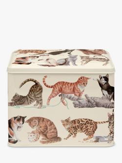 Emma Bridgewater Cats Rectangular Tin Caddy, 3.3L, Multi, Multi