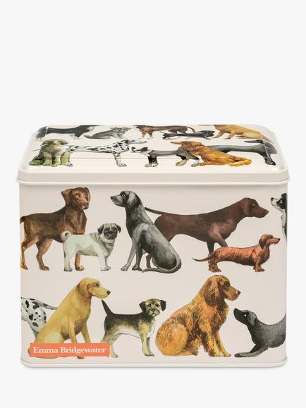 Emma Bridgewater Dogs Rectangular Tin Caddy, 3.3L, Multi, Multi