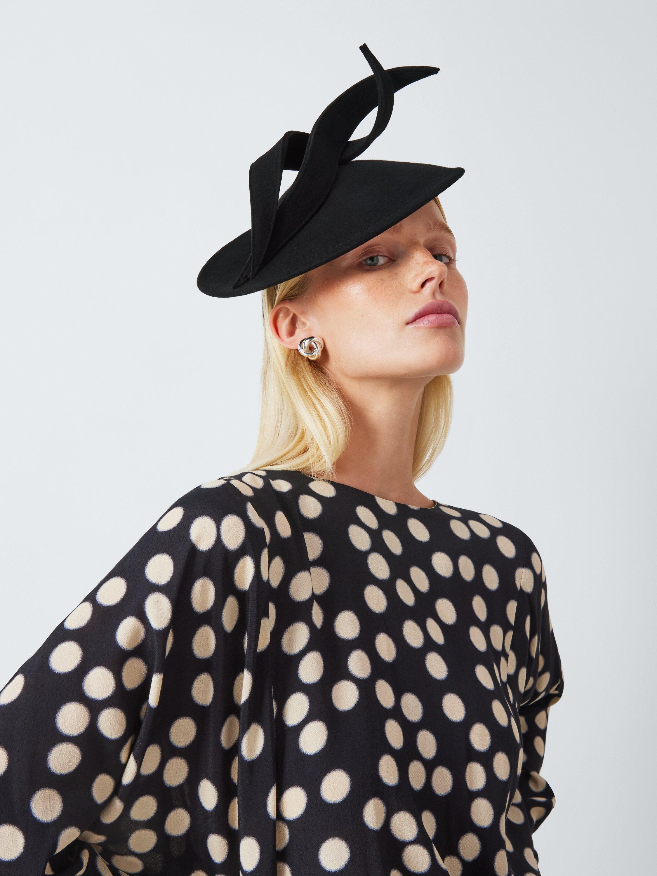 Whiteley Kali Disc Wool Fascinator, Black