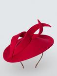 Whiteley Kali Disc Wool Fascinator, Red, Red