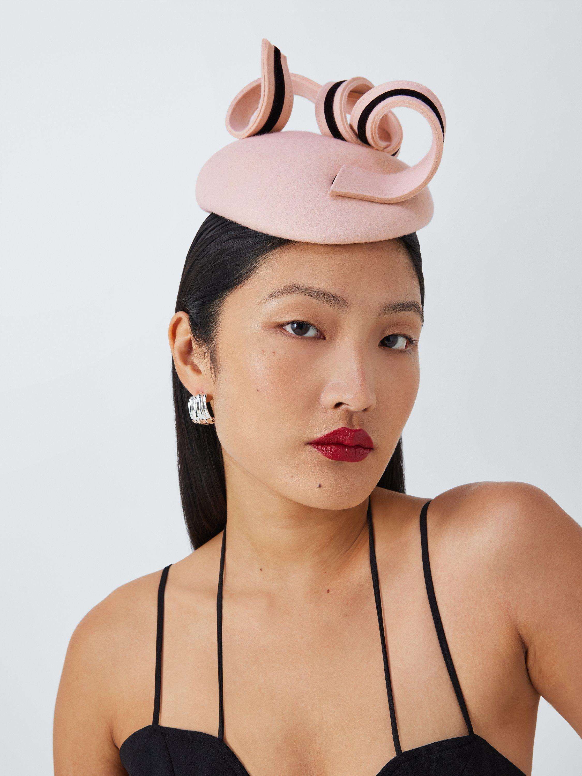 Whiteley Kendall Contour Pill Box Wool Fascinator, Oatmeal