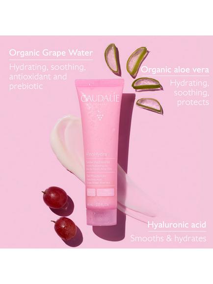 Caudalie VinoHydra Gel Moisturiser with Hyaluronic Acid & Aloe Vera, 60ml - view 2, 