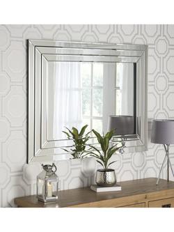 Yearn Cavello Bevelled Glass Rectangular Wall Mirror, Clear - view 2, Clear