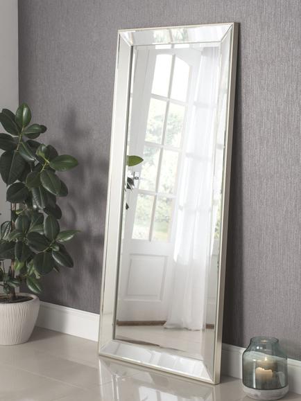 Yearn Bevelled Glass Full-Length Leaner/Wall Mirror, 167 x 76cm, Champagne, Champagne