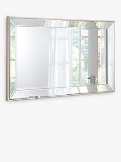 Yearn Contemporary Bevelled Glass Rectangular Wall Mirror, Champagne - view 2, Champagne
