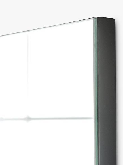 Yearn Delicacy Square Wood Frame Wall Mirror, 80cm - view 2, Black