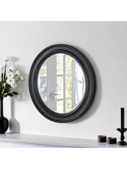 Yearn Denver Round Wall Mirror, 64.5cm, Black