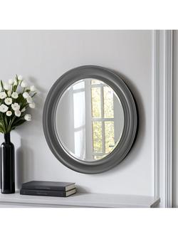 Yearn Denver Round Wall Mirror, 64.5cm, Dark Grey
