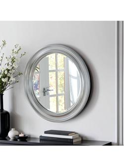 Yearn Denver Round Wall Mirror, 64.5cm, Silver