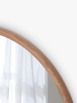 Yearn Kimpton Solid Oak Wood Arched Frame Full-Length Wall/Leaner Mirror, 180 x 80cm, Natural - view 2, Natural