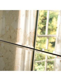 Yearn Manhattan Bevelled Glass Tile Rectangular Wall Mirror, 123 x 92cm, Clear - view 2, Clear