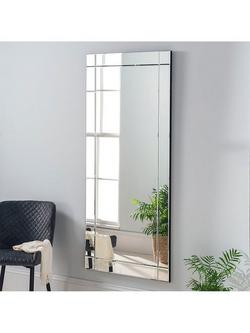 Yearn Oxford Bevelled Glass Full-Length Rectangular Wall/Leaner Mirror, 170 x 80cm, Clear, Clear