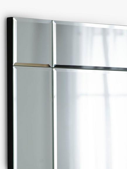 Yearn Oxford Bevelled Glass Rectangular Wall Mirror, 100 x 70cm, Clear - view 2, Clear