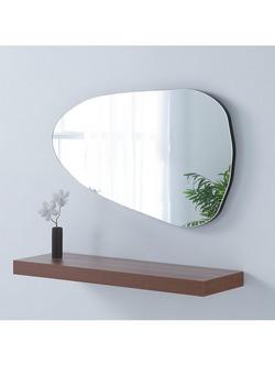 Yearn Organic Wall Mirror, 80 x 50cm, Black