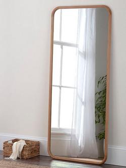 Yearn Sherwood Solid Oak Wood Frame Full-Length Wall/Leaner Mirror, 180 x 80cm, Natural, Natural