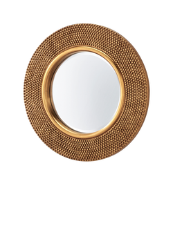 Yearn Studded Round Wall Mirror, 79cm, Gold