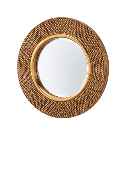 Yearn Studded Round Wall Mirror, 79cm, Gold