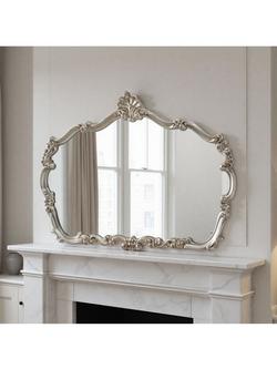 Yearn Renaissance Overmantel Wall Mirror, 81 x 122cm, Silver