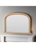 Yearn Ribbed Overmantle Wall Mirror, 77 x 112cm, Gold