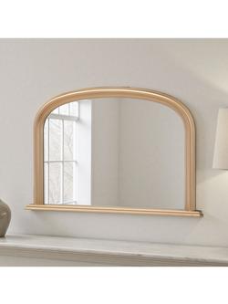 Yearn Ribbed Overmantel Wall Mirror, 77 x 112cm, Gold