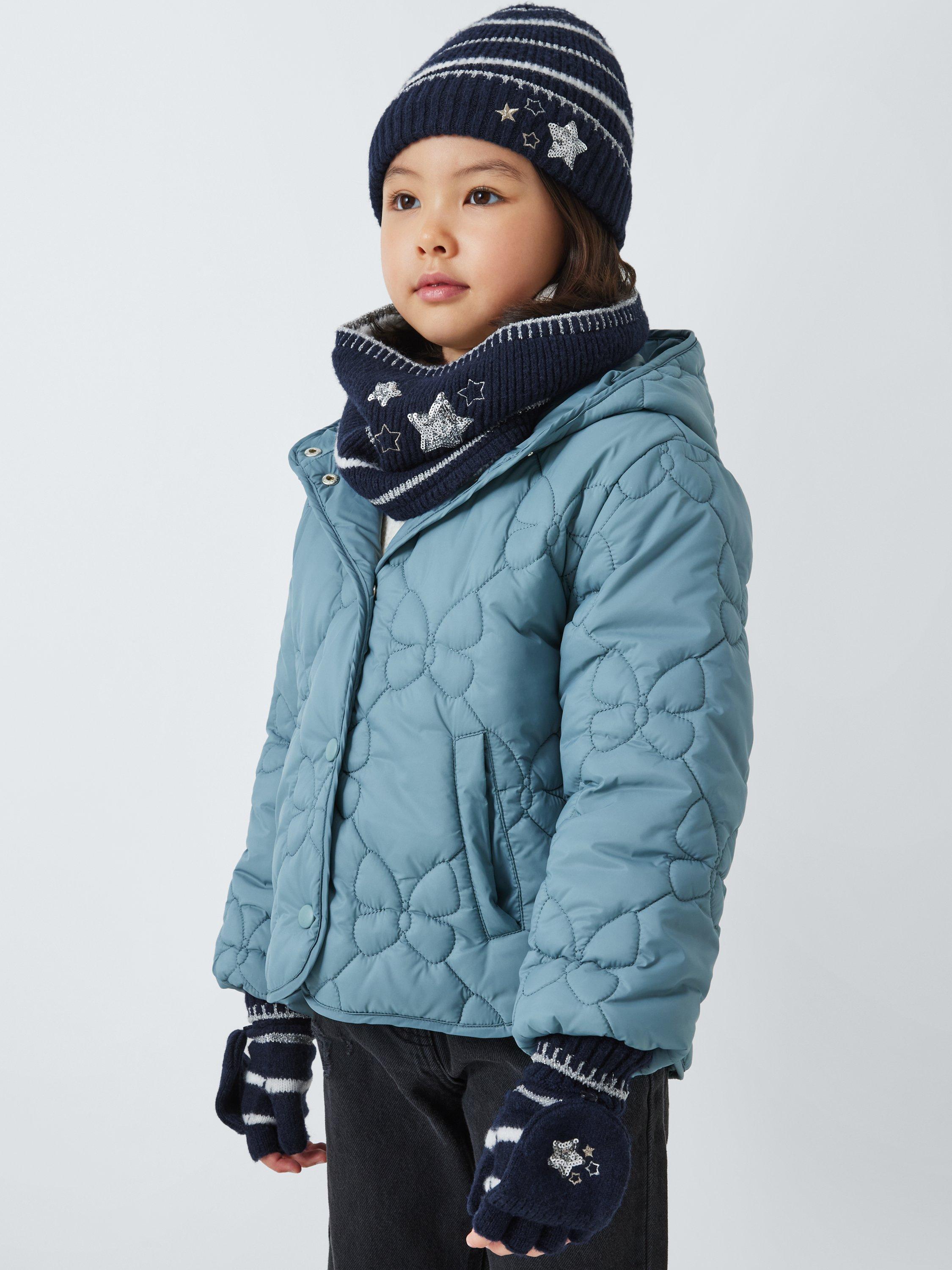 Product image 4 of 4, which shows John Lewis Kids' Sequin Star Snood, Navy