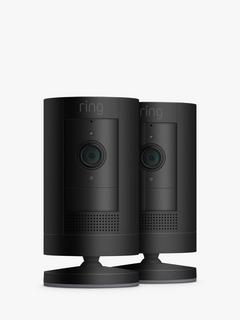 Ring Stick Up Cam Smart Security Camera with Built-in Wi-Fi, Battery Powered, Black