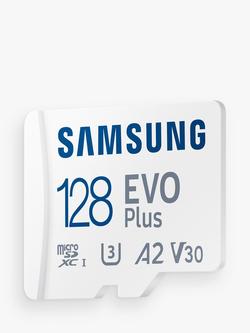 Samsung EVO Plus UHS-1, Class 10, microSDXC card, up to 130MB/s Read Speed, 128GB - view 2, White