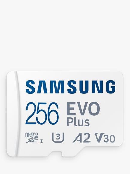 Samsung EVO Plus UHS-1, Class 10, microSDXC card, up to 130MB/s Read Speed, 128GB, White
