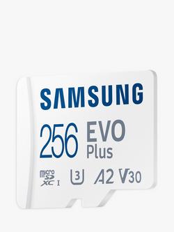 Samsung EVO Plus UHS-1, Class 10, microSDXC card, up to 160MB/s Read Speed, 256GB - view 2, White