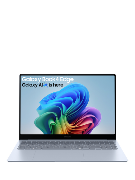 Samsung Galaxy Book4 Edge Laptop, Snapdragon X Elite Processor, 16GB RAM, Galaxy AI, 512GB SSD, 16" 3K Touch Screen, Sapphire Blue, Sapphire Blue