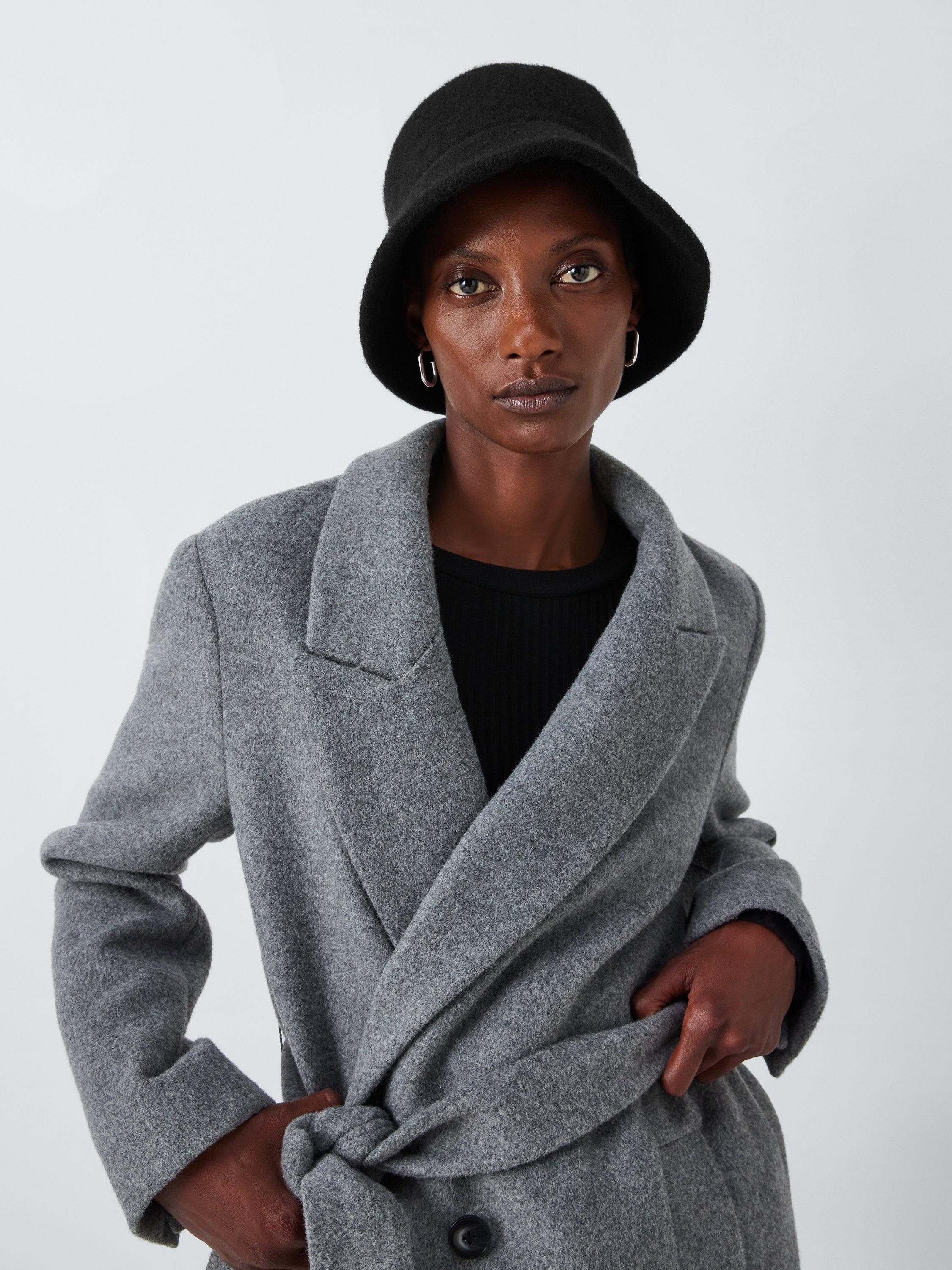 John Lewis Soft Wool Blend Bucket Hat, Black