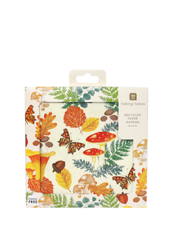 Talking Tables  Autumn Paper Napkins, Pack of 21, Orange