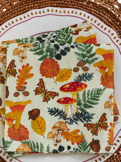 Talking Tables  Autumn Paper Napkins, Pack of 21 - view 2, Orange