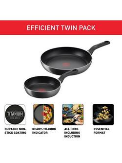 Tefal Efficient Aluminium Non-Stick Frying Pan Set, 2 Piece - view 2, 