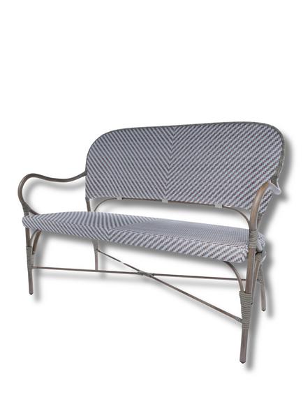 Laura Ashley Riviera 2-Seater Woven Garden Bench, Natural