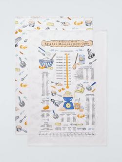 Ulster Weavers Measurements Cotton Tea Towel, Set of 2, Multi, 