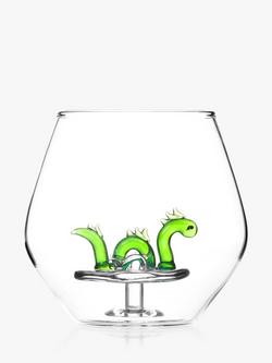 Bar Bespoke Loch Ness Monster in a Glass Tumbler, 400ml, Clear, 
