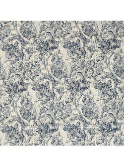 Sanderson x Giles Deacon Fringed Tulip Toile Furnishing Fabric, Woad