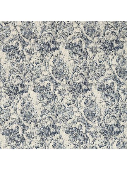 Sanderson x Giles Deacon Fringed Tulip Toile Furnishing Fabric, Woad