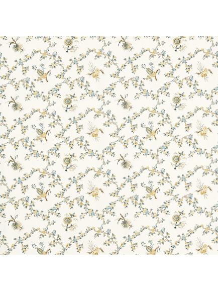 Sanderson x Giles Deacon Trelliage Furnishing Fabric, Chamomile/Chalk