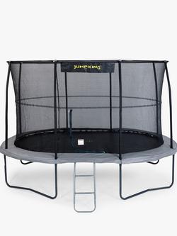 Jumpking 7x10ft Oval Combo Pro Trampoline, Black/Grey
