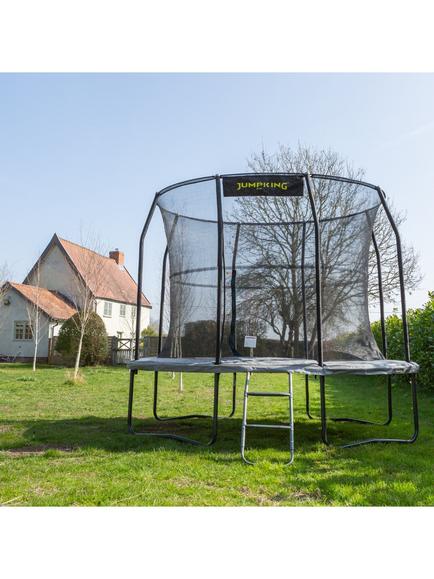 Jumpking 7x10ft Oval Combo Pro Trampoline - view 2, Black/Grey